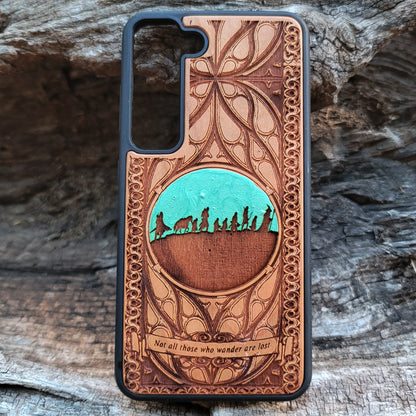 Wood Phone Case - Custom Symbol Design XXII Hand Painted