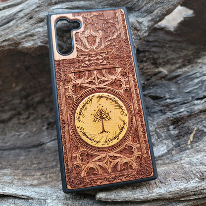 Wood Phone Case - Gothic Pattern Design II Hand Painted