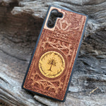 Load image into Gallery viewer, iPhone &amp; Samsung Galaxy Wood Phone Case -  LOTR II Gothic Pattern Hand Painted
