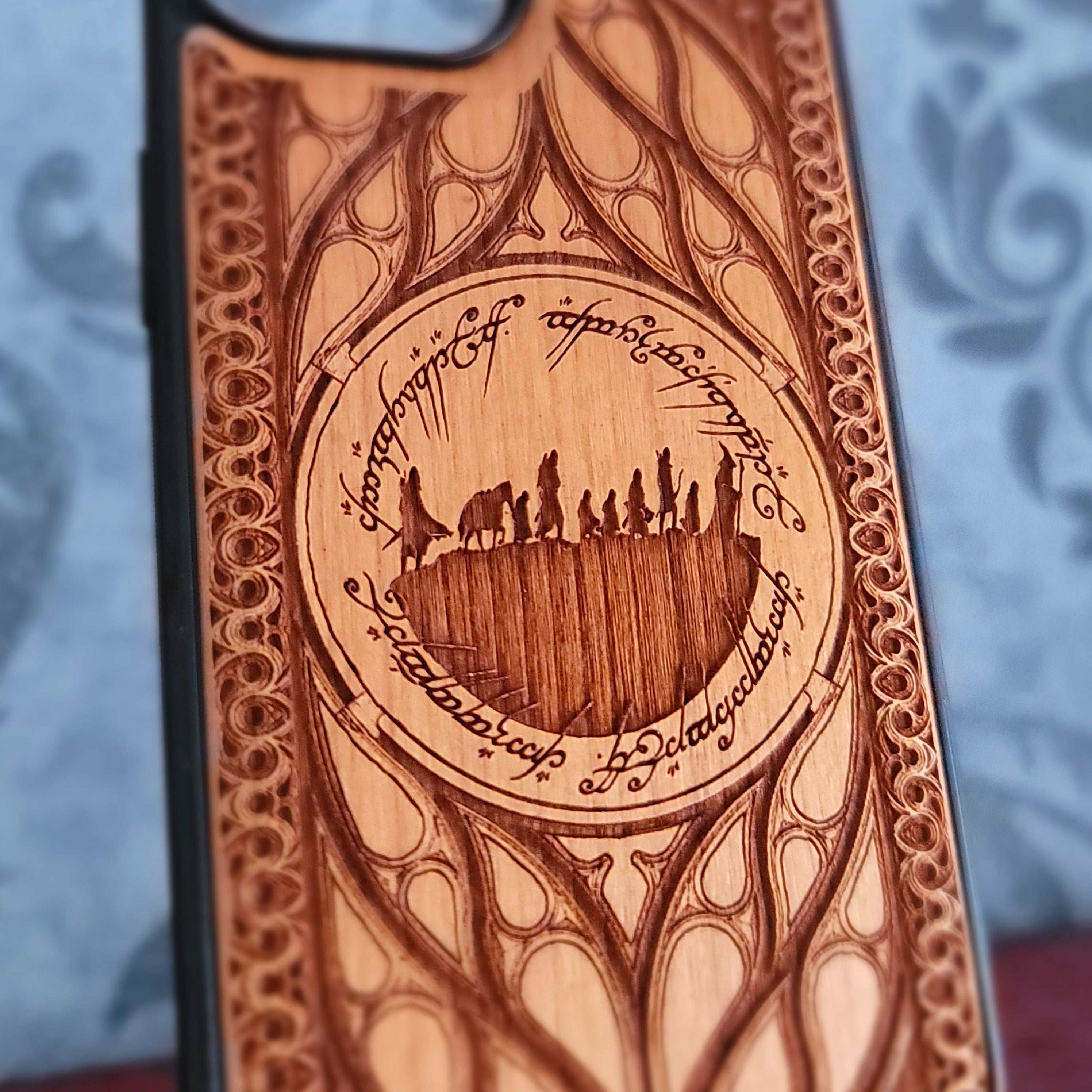 Holz Handyhülle LOTR - Individuelles Symbol Design IV