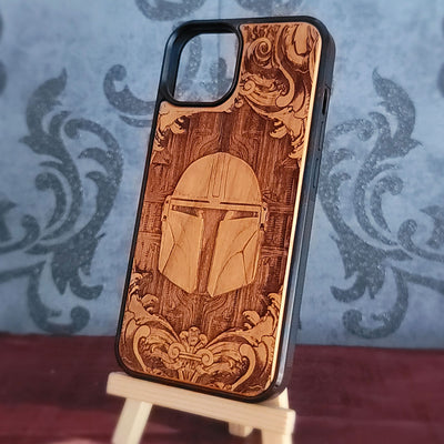 Mandalorian - Wood Phone Case