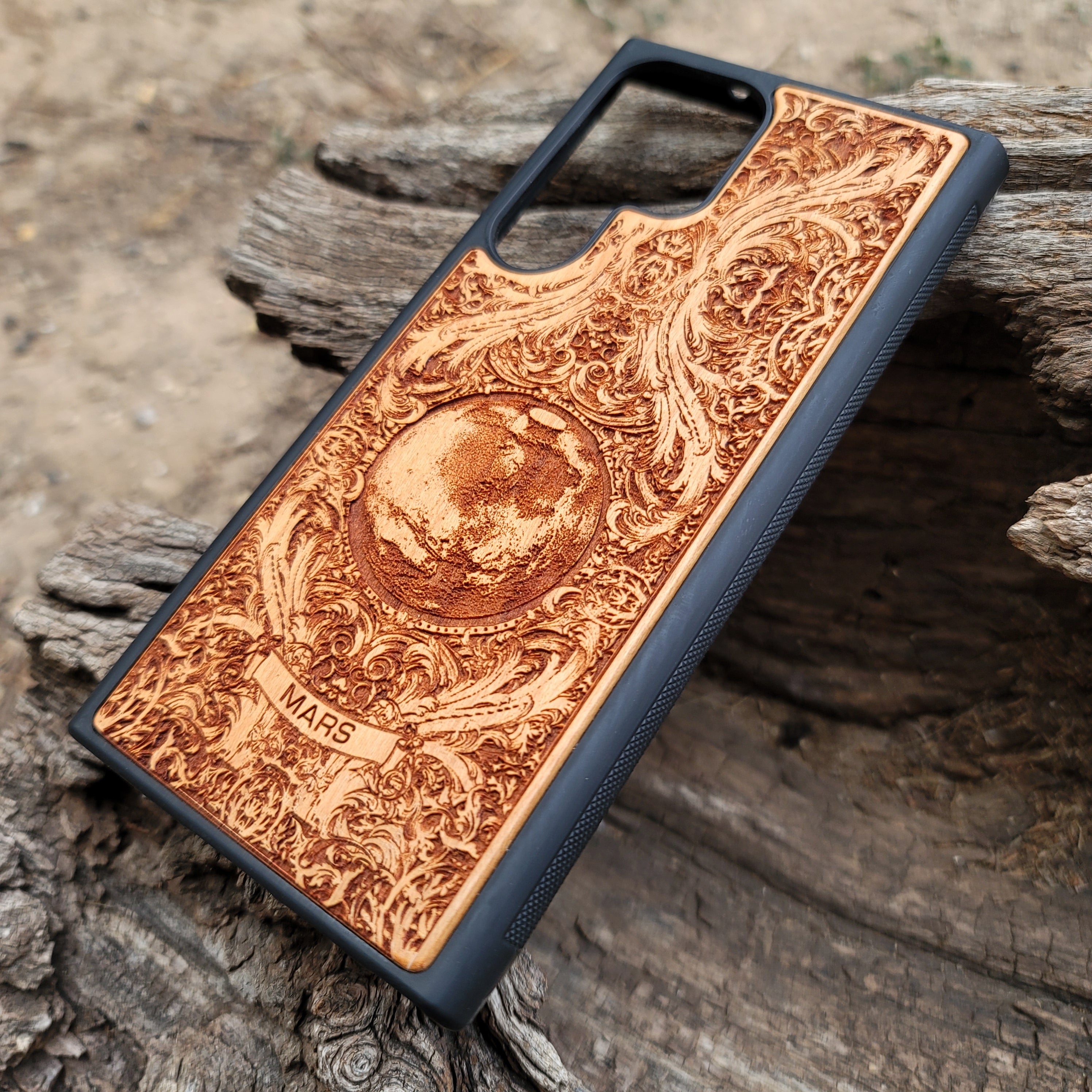 iPhone & Samsung Galaxy Wood Phone Case - Artwork "Mars"