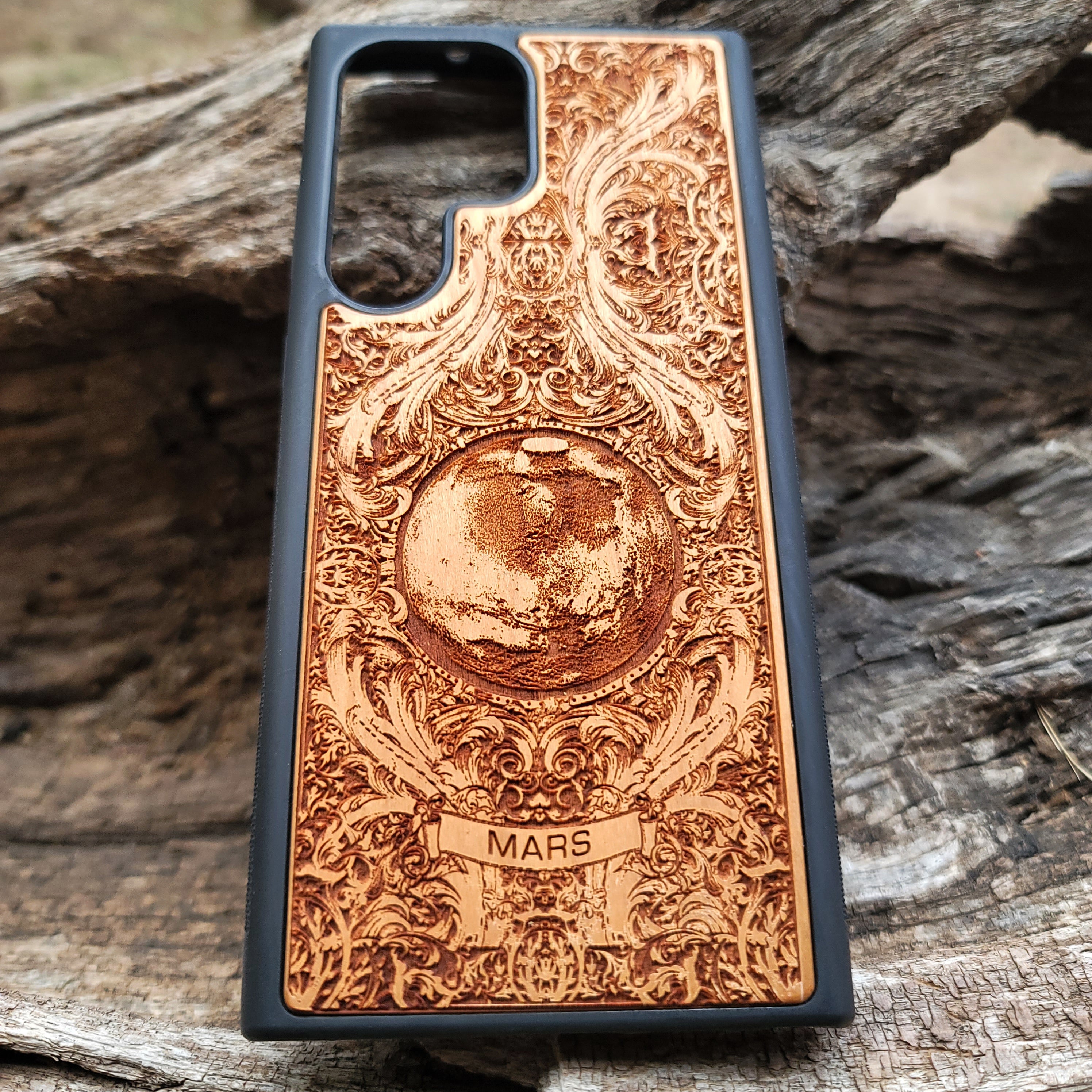 iPhone & Samsung Galaxy Wood Phone Case - Artwork "Mars"