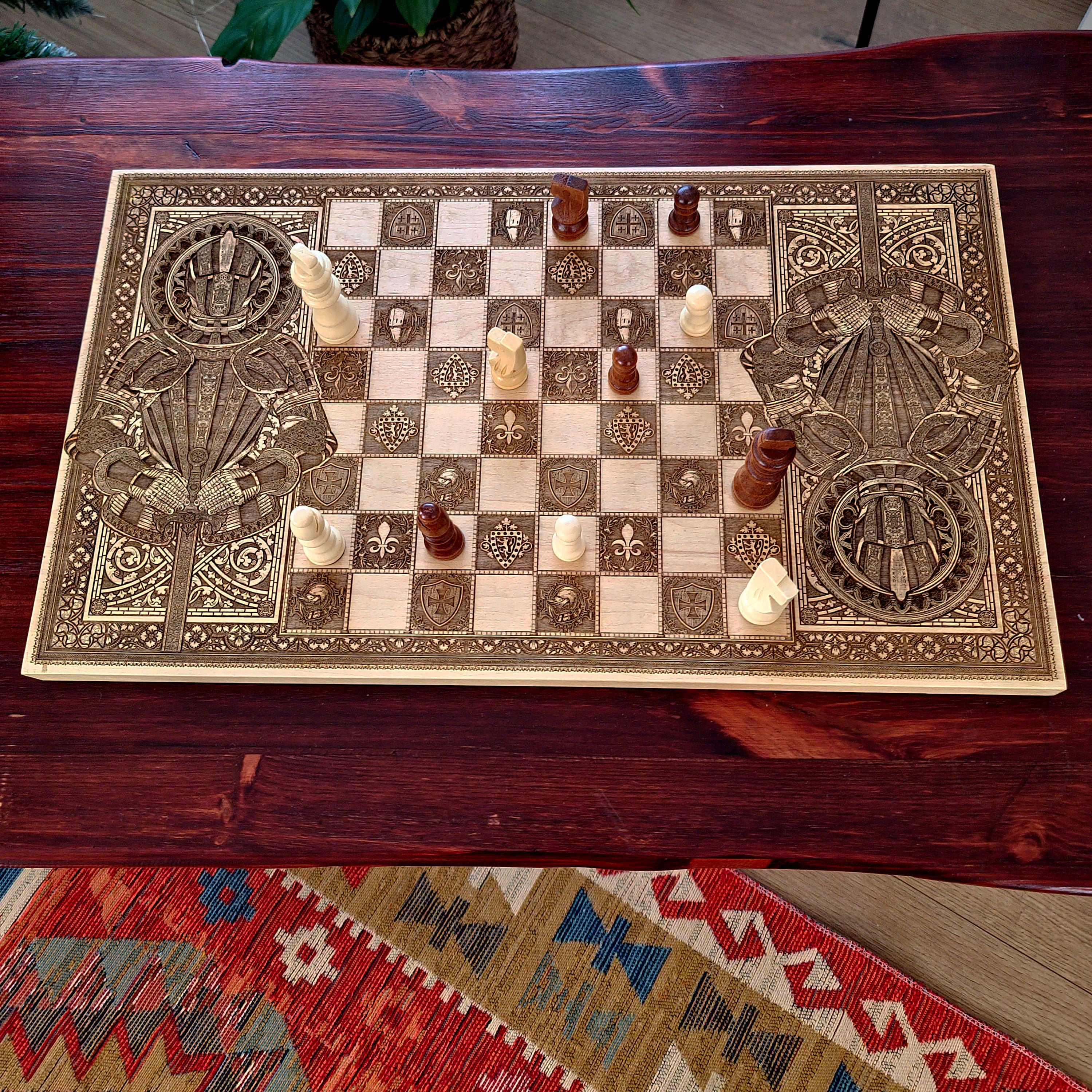 Medieval Knight Chess Board