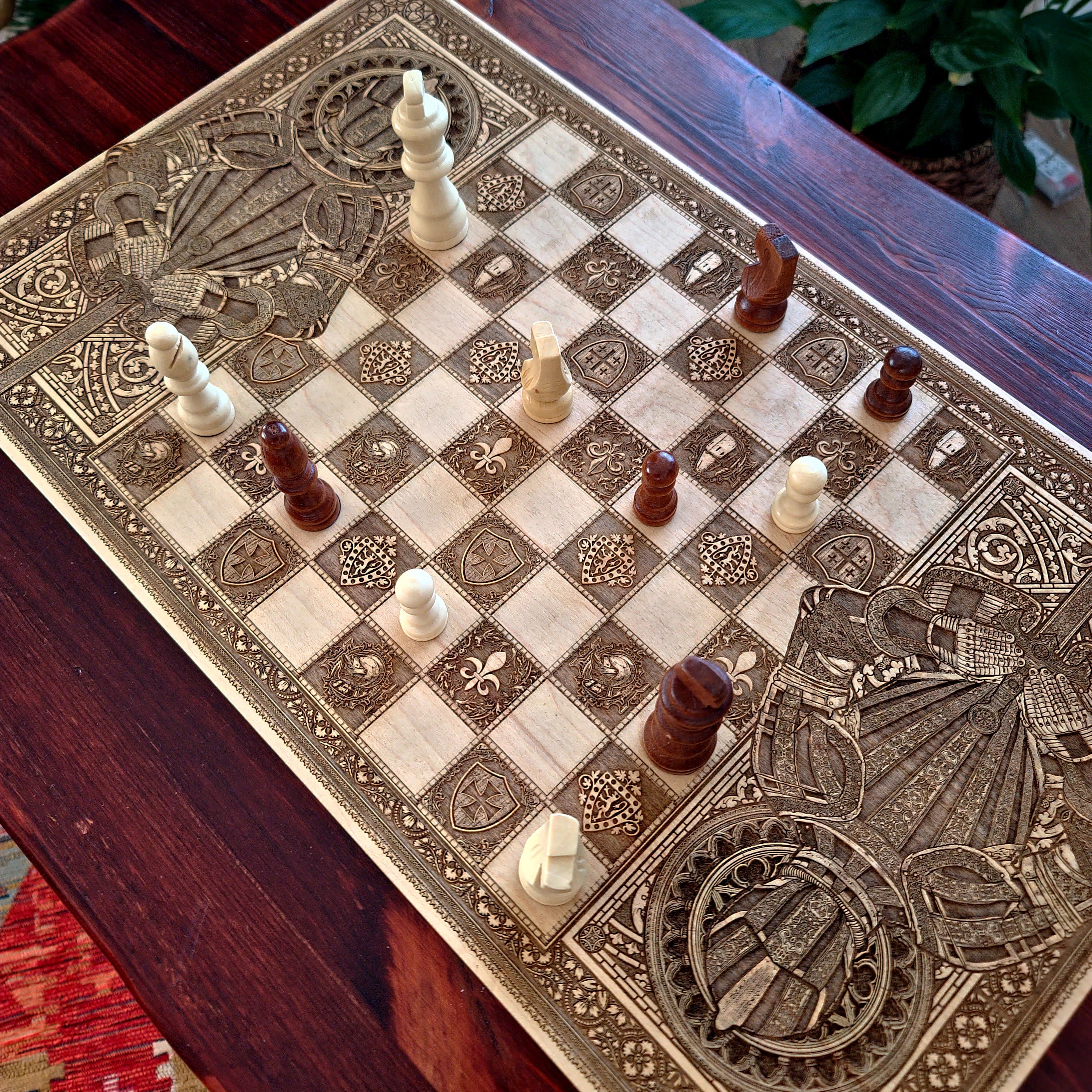 Medieval Knight Chess Board