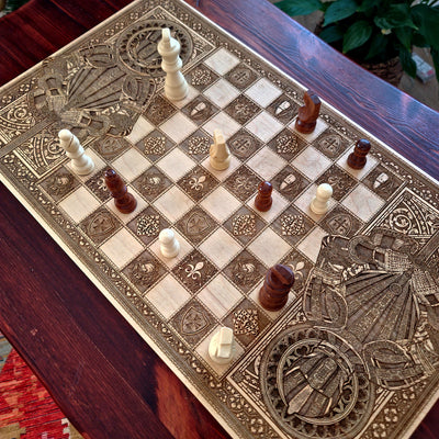 Medieval Knight Chess Board