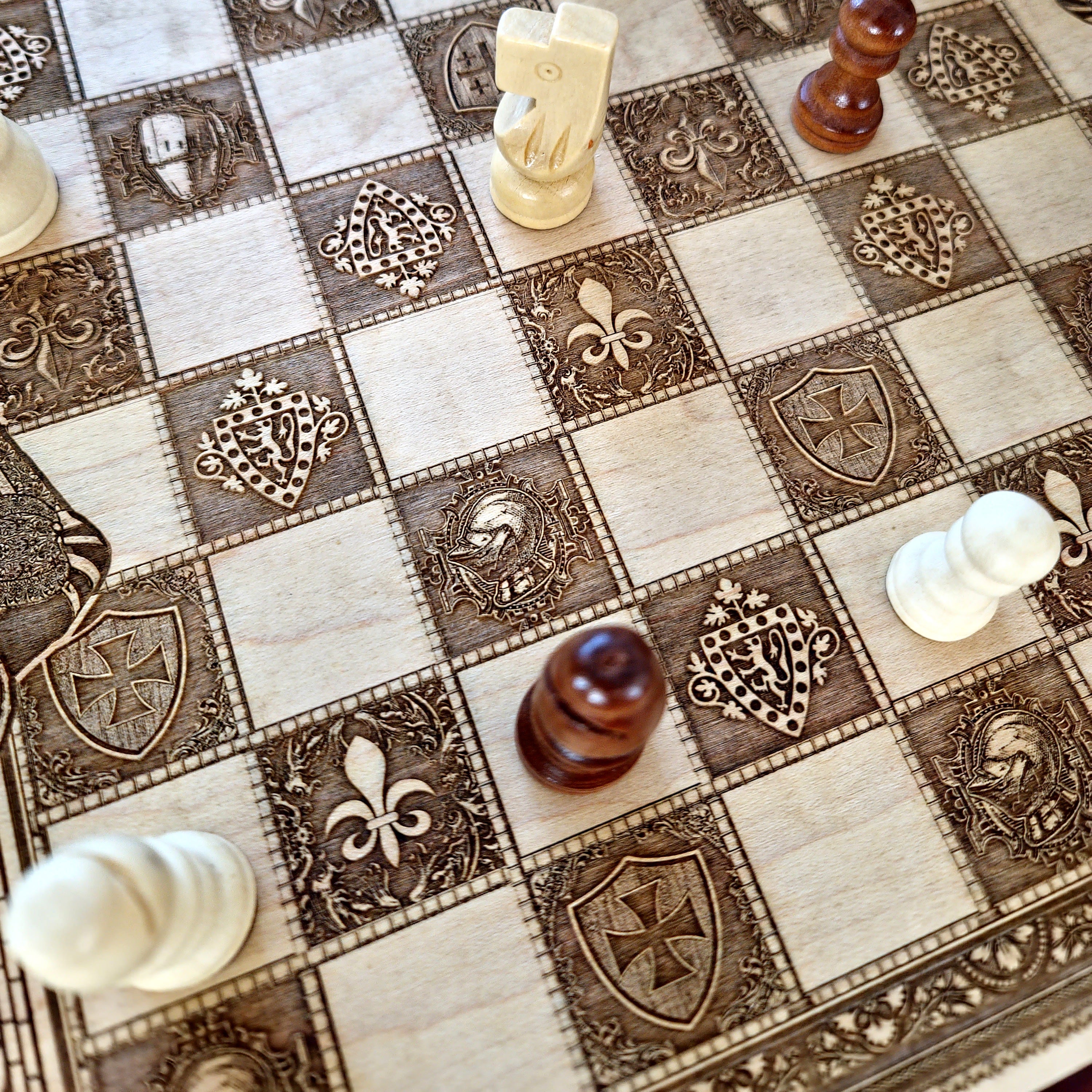 Medieval Knight Chess Board