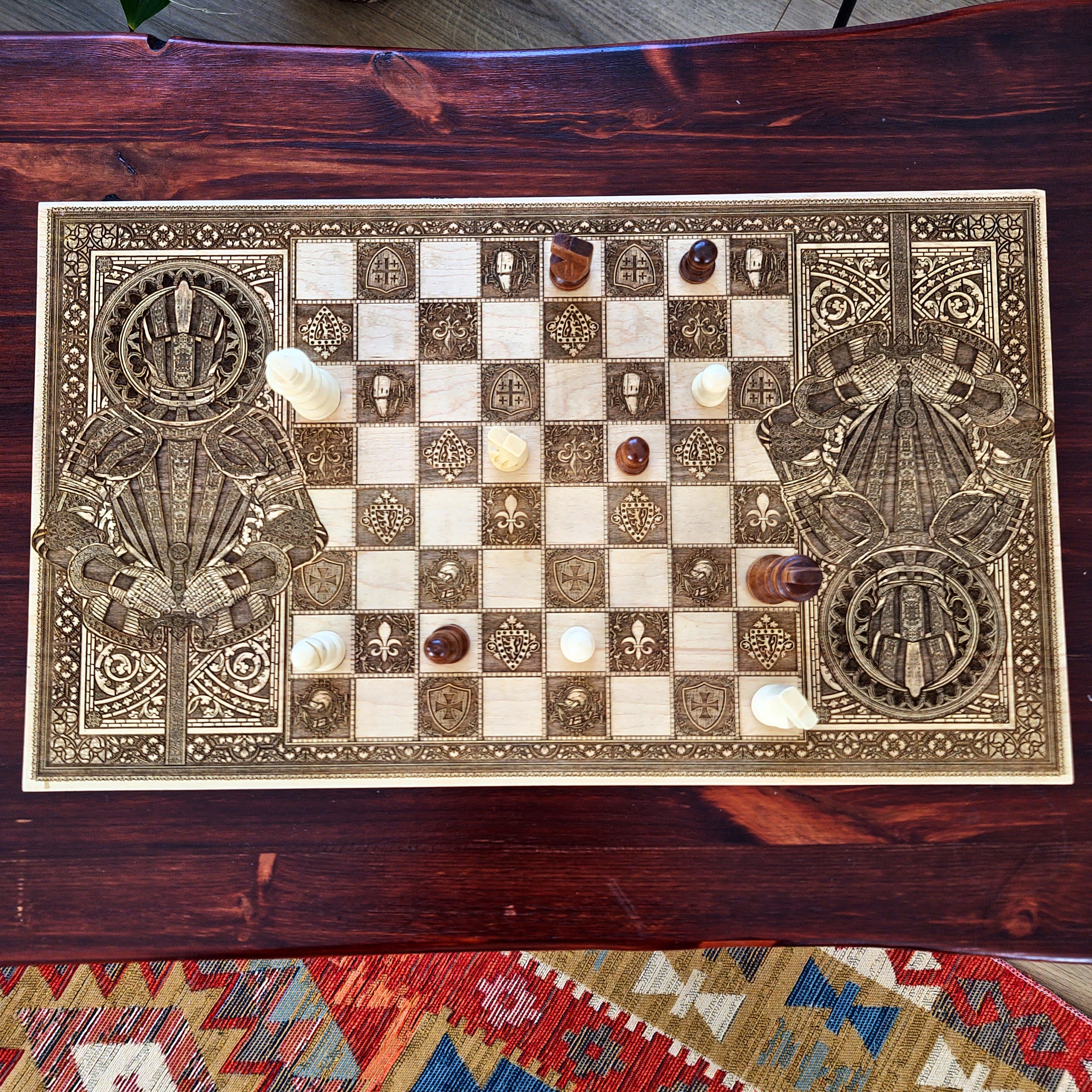 Medieval Knight Chess Board