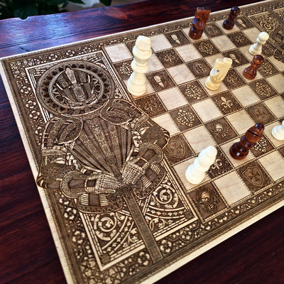 Medieval Knight Chess Board