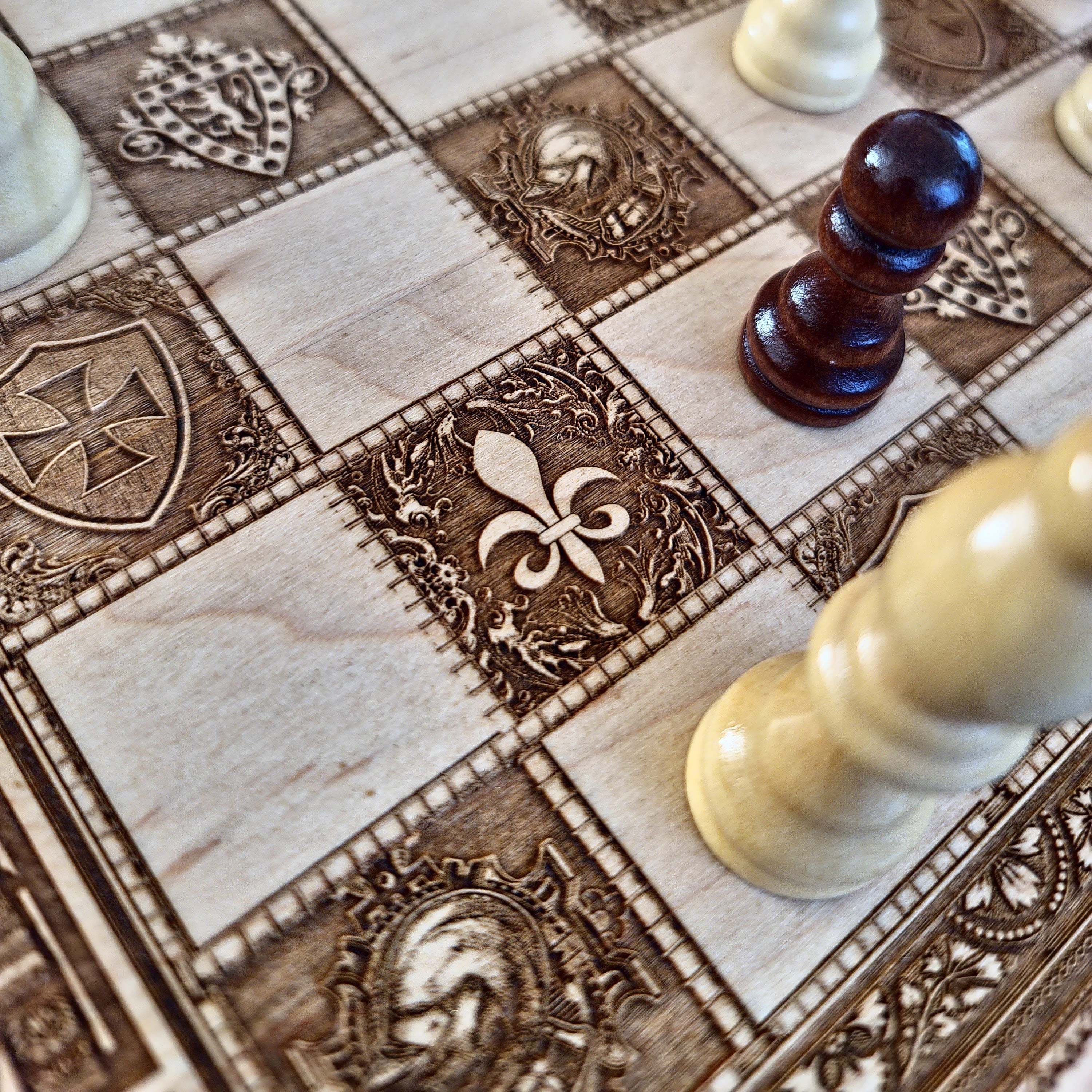 Medieval Knights Chess Board