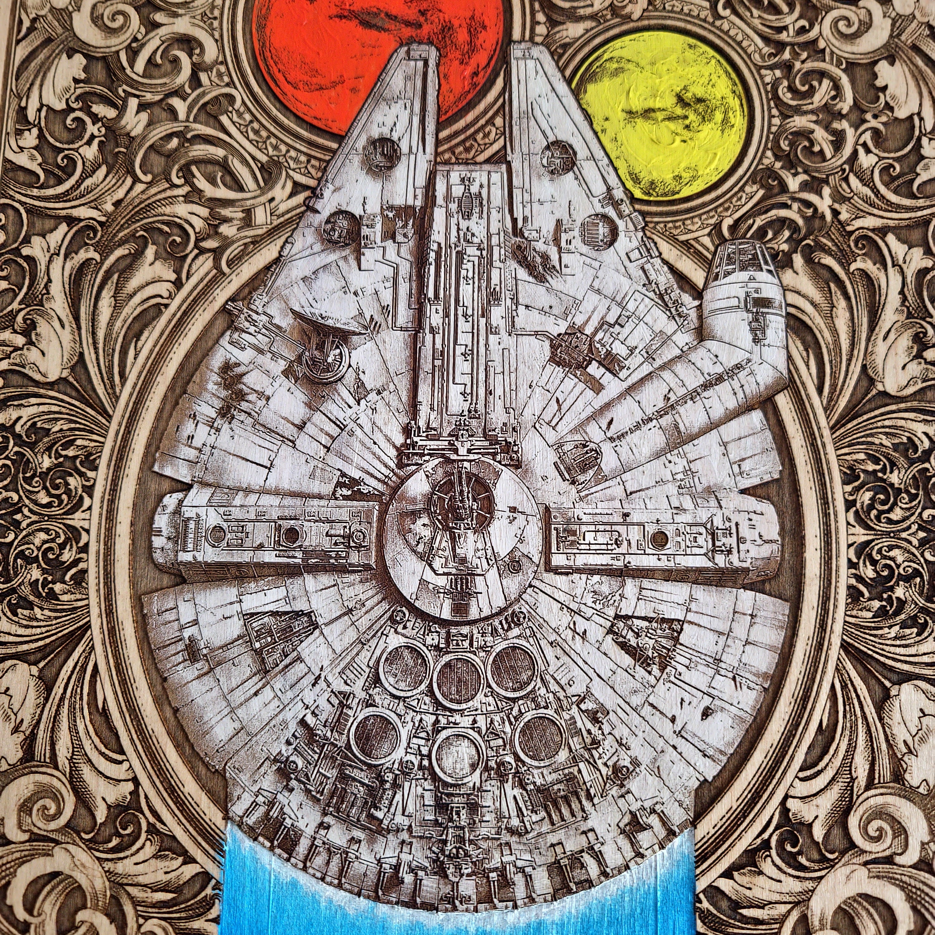 Intergalaktisches Schiff III Star Wars - Groß, handbemalt