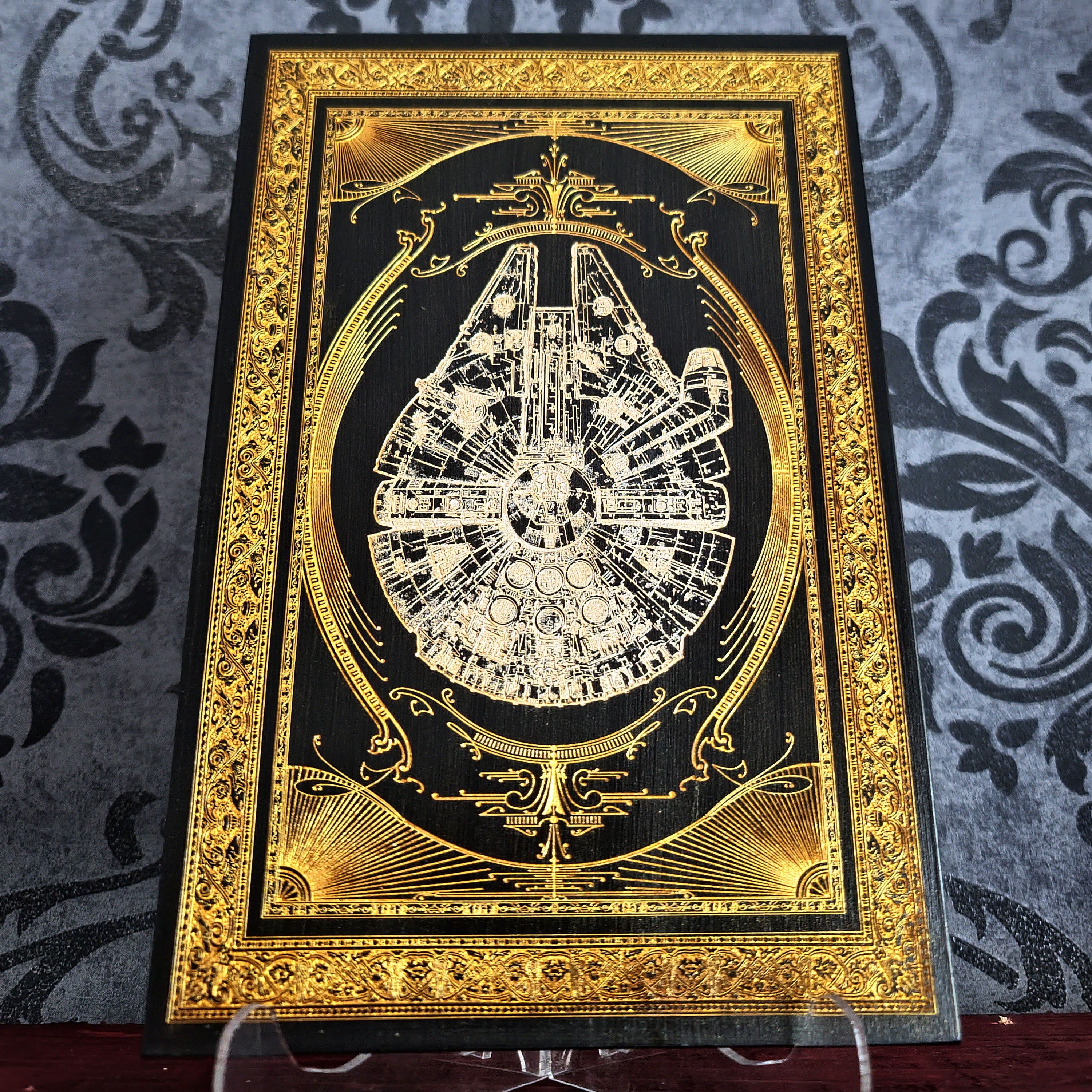 Millennium Falcon - Star Wars Medium Black & Gold & Silver Pigment
