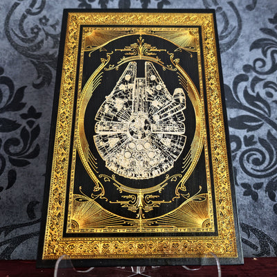 Millennium Falcon - Star Wars Medium Black & Gold & Silver Pigment