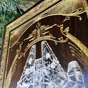 Millennium Falcon Dye wood Gold Filling - Medium