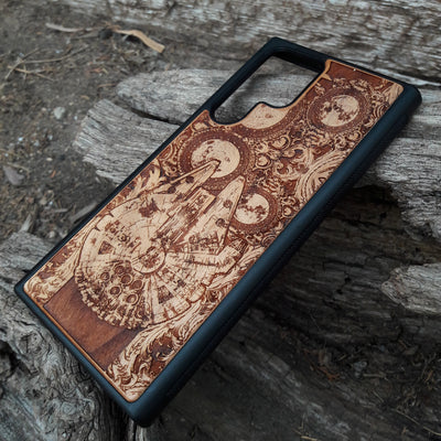 Intergalactic Ship I Star Wars - Wood Phone Case Star Wars engraved wood phone case