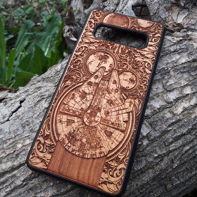 Intergalactic Ship II Star Wars  - Wood Phone Case Star Wars engraved wood phone case