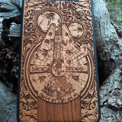 Intergalactic Ship II Star Wars  - Wood Phone Case Star Wars engraved wood phone case