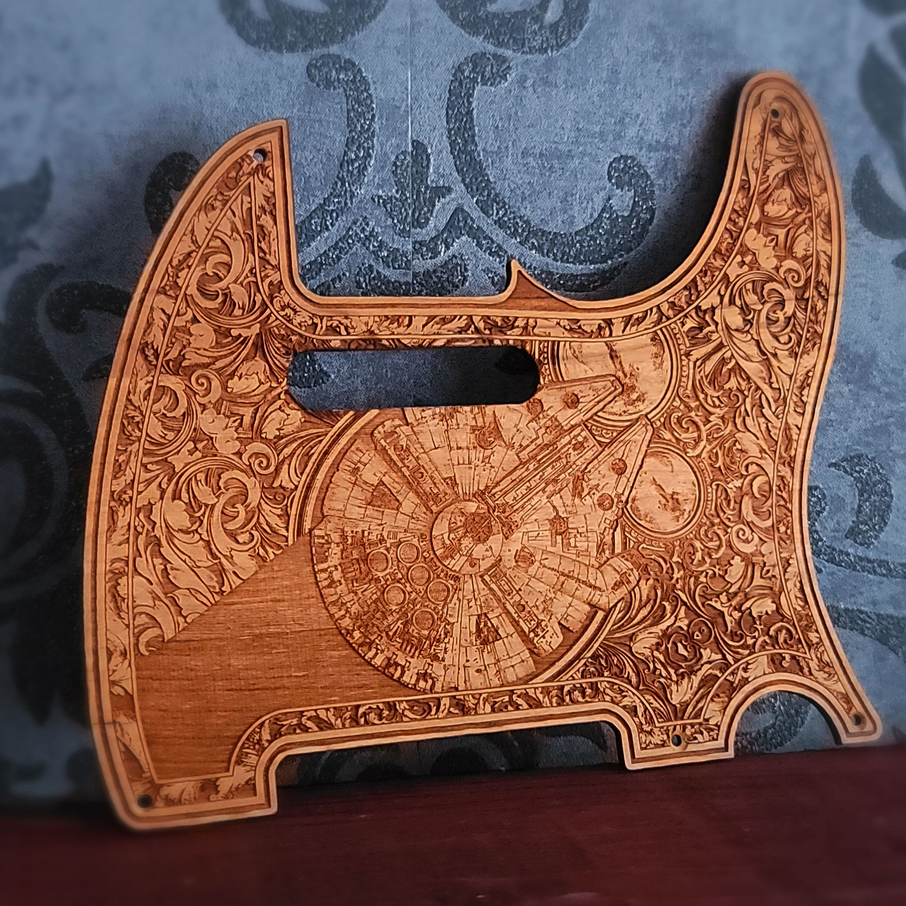 engraved Star Wars guitar part