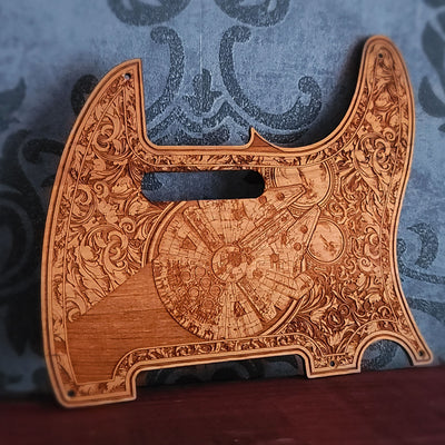 engraved Star Wars guitar part