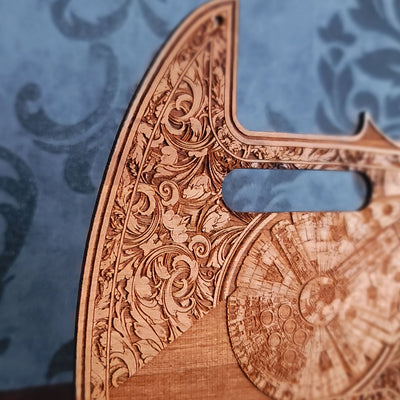 Golpeador de madera para Telecaster - Lado de calavera humana