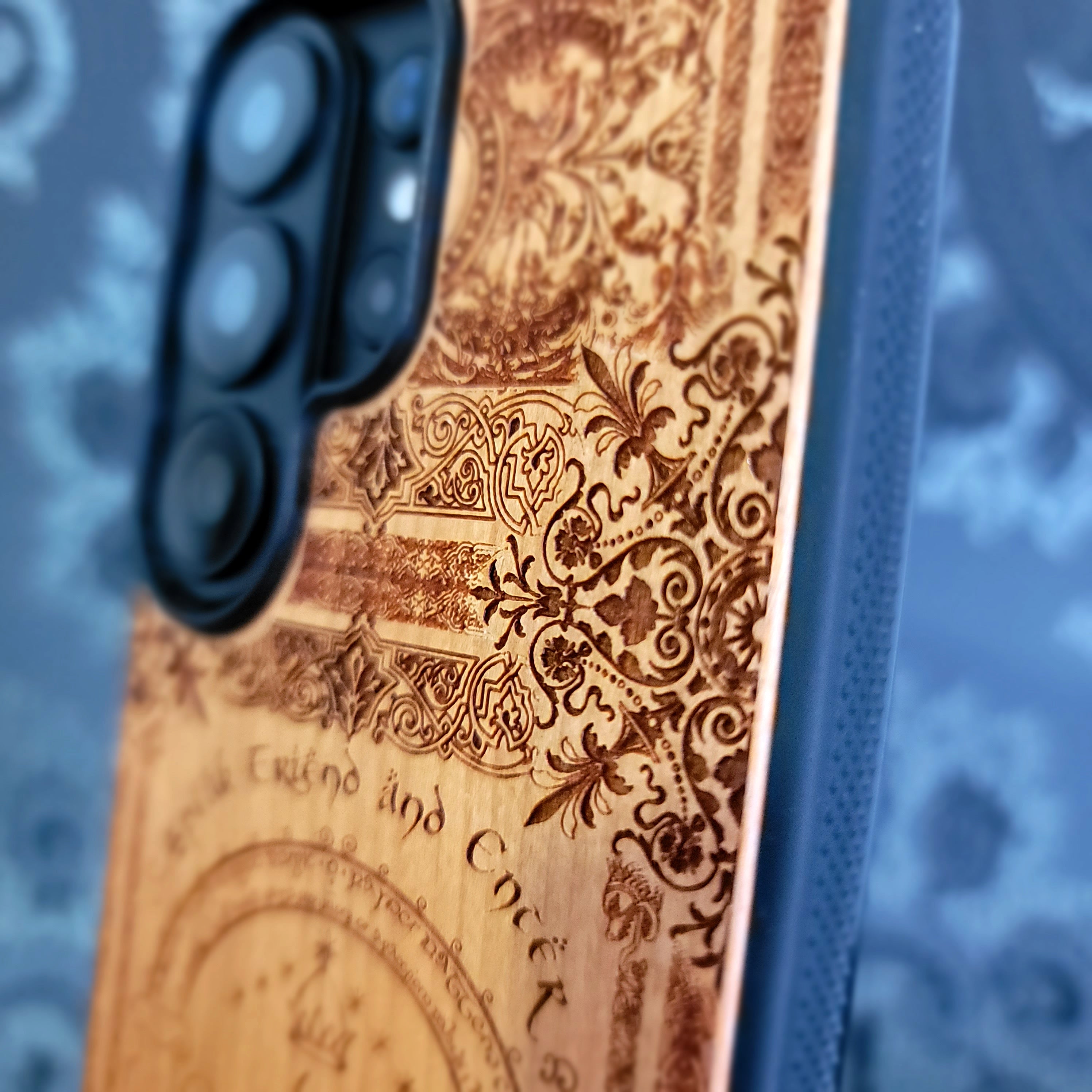 Funda de madera para teléfono - Diseño de símbolo personalizado XI