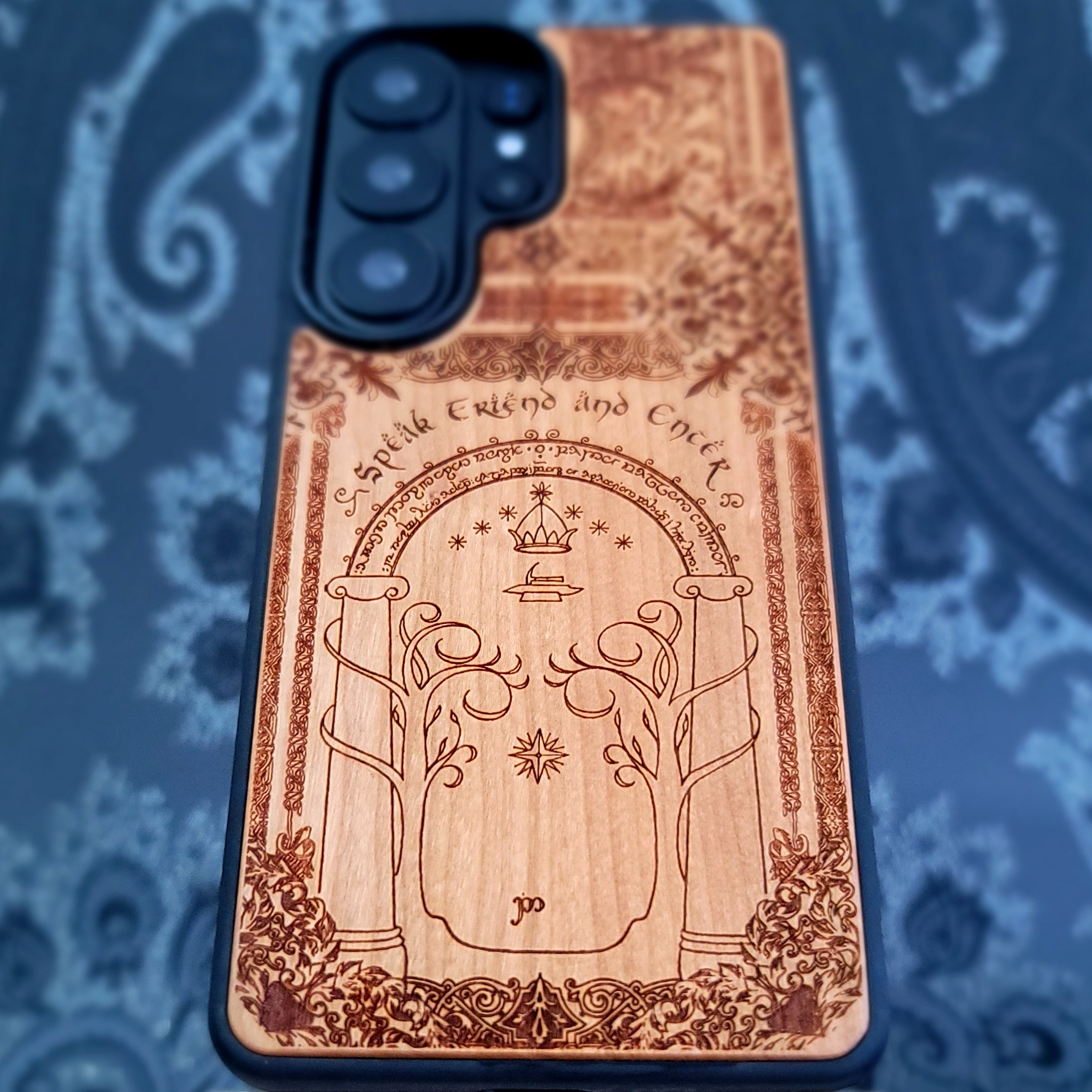 Funda de madera para teléfono - Diseño de símbolo personalizado XI