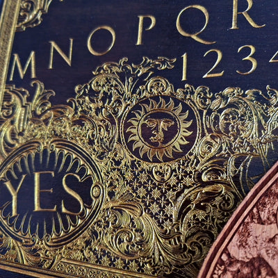 Ouija Board Walnut Stain & Gold - Large