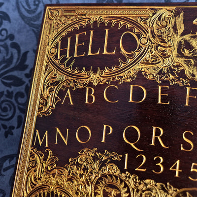 Ouija Board Walnut Stain & Gold - Large