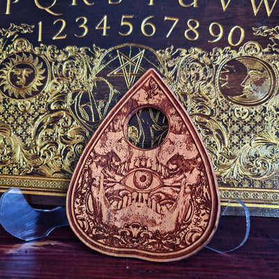 Ouija Board Walnut Stain & Gold - Large