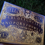 Load image into Gallery viewer, Ouija Board Walnut Stain &amp; Gold - Large

