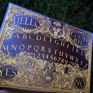 Ouija Board Walnut Stain & Gold - Large