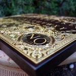 Load image into Gallery viewer, Ouija Board Walnut Stain &amp; Gold - Large
