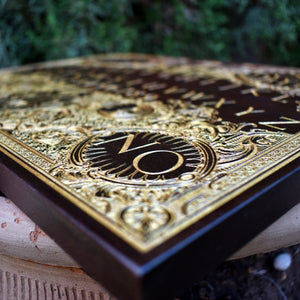 Ouija Board Walnut Stain & Gold - Large