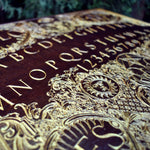 Load image into Gallery viewer, Ouija Board Walnut Stain &amp; Gold - Large
