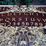 Load image into Gallery viewer, Ouija Board Walnut Stain &amp; Gold - Large
