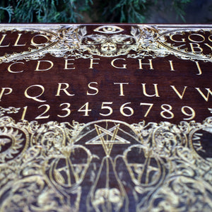 Ouija Board Walnut Stain & Gold - Large
