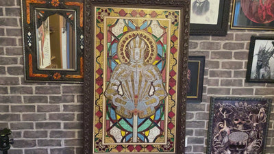 Handcrafted engraved wooden phone case with intricate symbolic designs – laser-engraved natural wood case for iPhone & Samsung, eco-friendly and durable, perfect 5-year anniversary gift