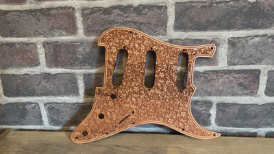 Stratocaster HSS & SSS Wood Pickguard - Flourish Pattern