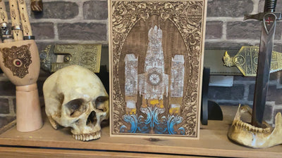 Unique handcrafted wood art of the Nostromo ship from the Alien movie.