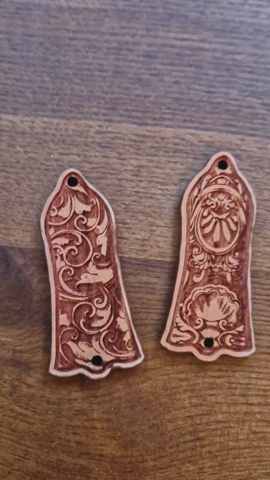 Custom Cherrywood Truss Rod Cover – Engraved Wood Detail for