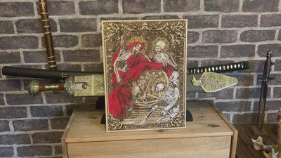 Almas - Gran pintura roja pintada a mano