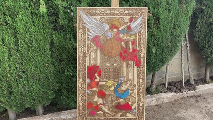 St Michael the Archangel 2 - Mega Large - 4 Wood Pieces