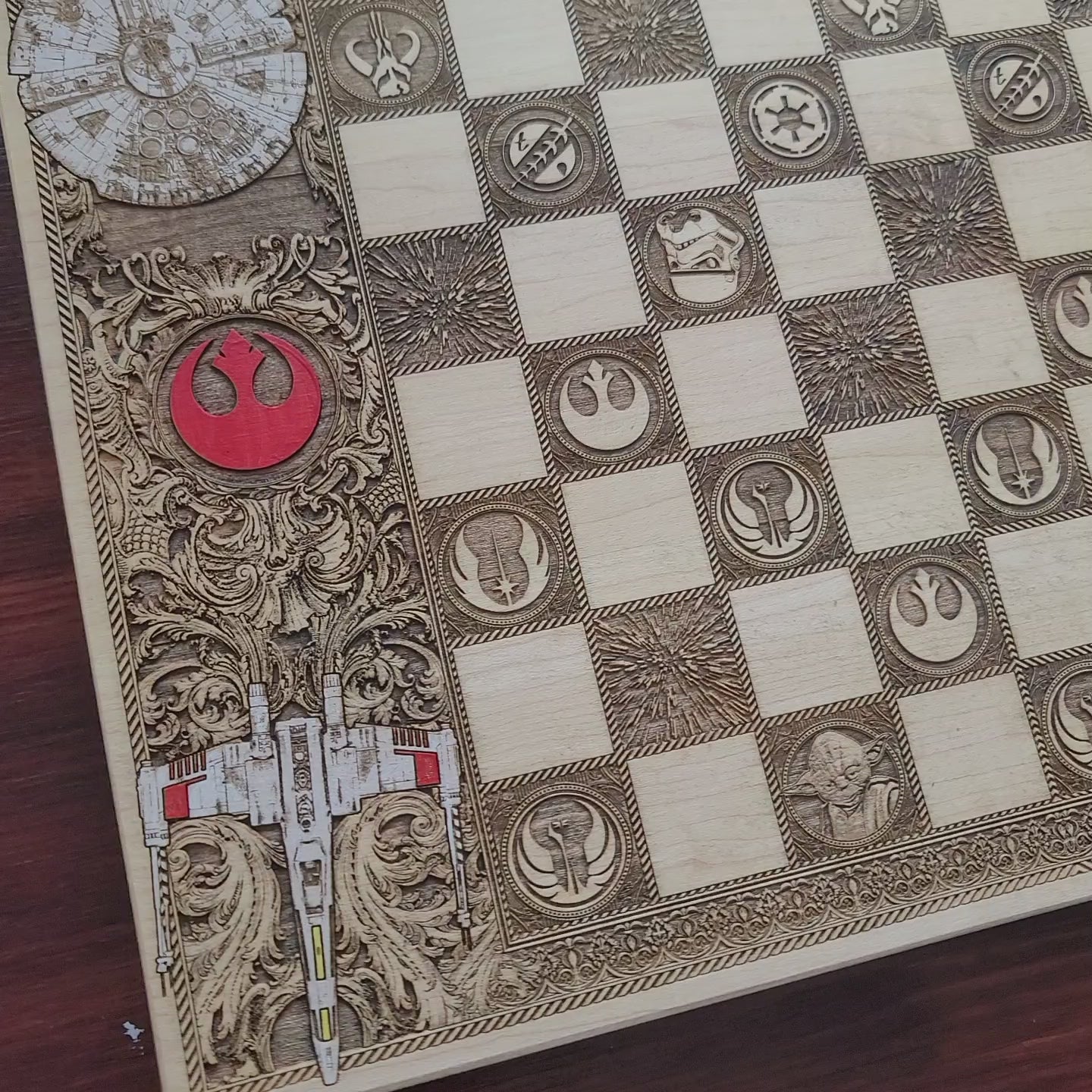 Sci Fi Chess Board Star Wars  - A3 Large Size