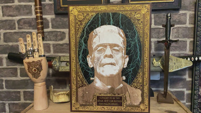 Frankenstein Monster - Large - Black & Walnut Stained