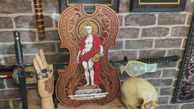 Violín de madera de piel de San Bartolomé