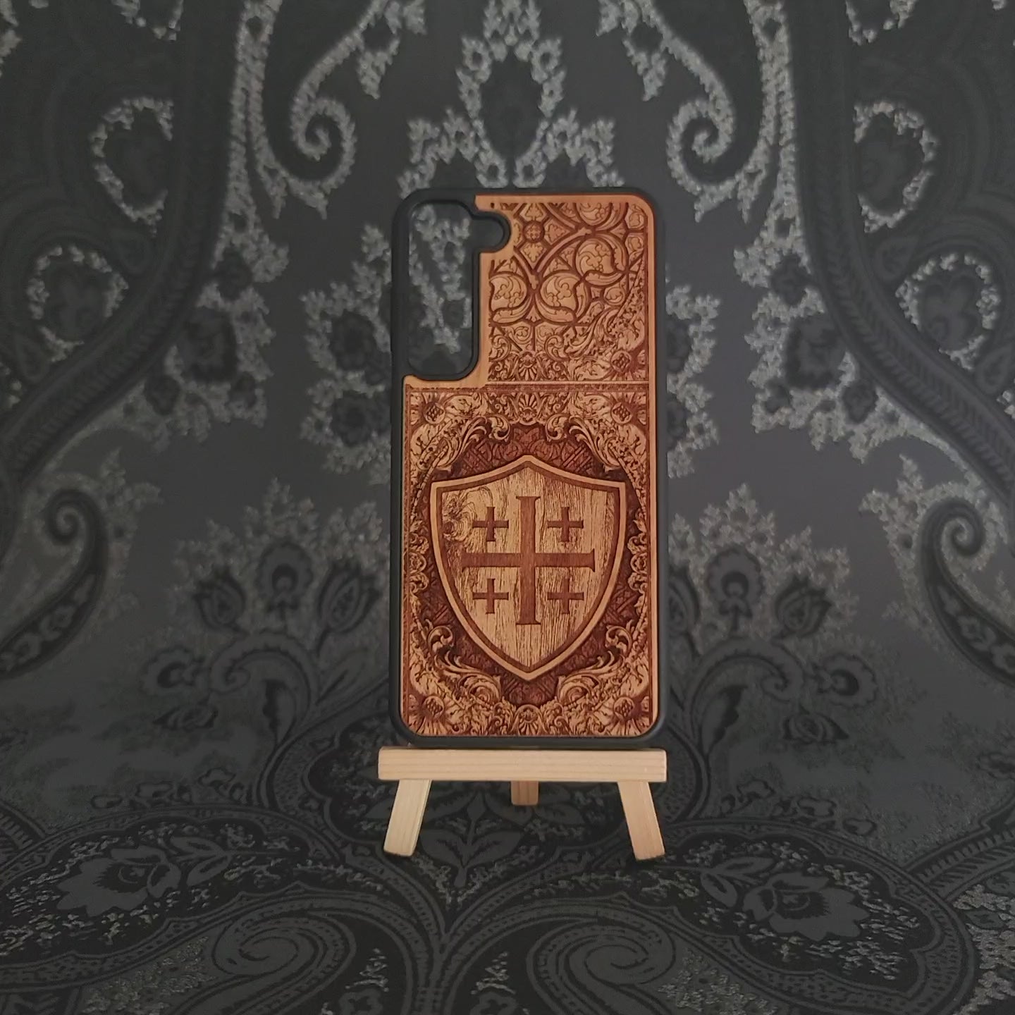 Jerusalem Cross - Wood Phone Case