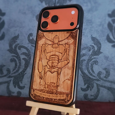 the iron giant wood phone case