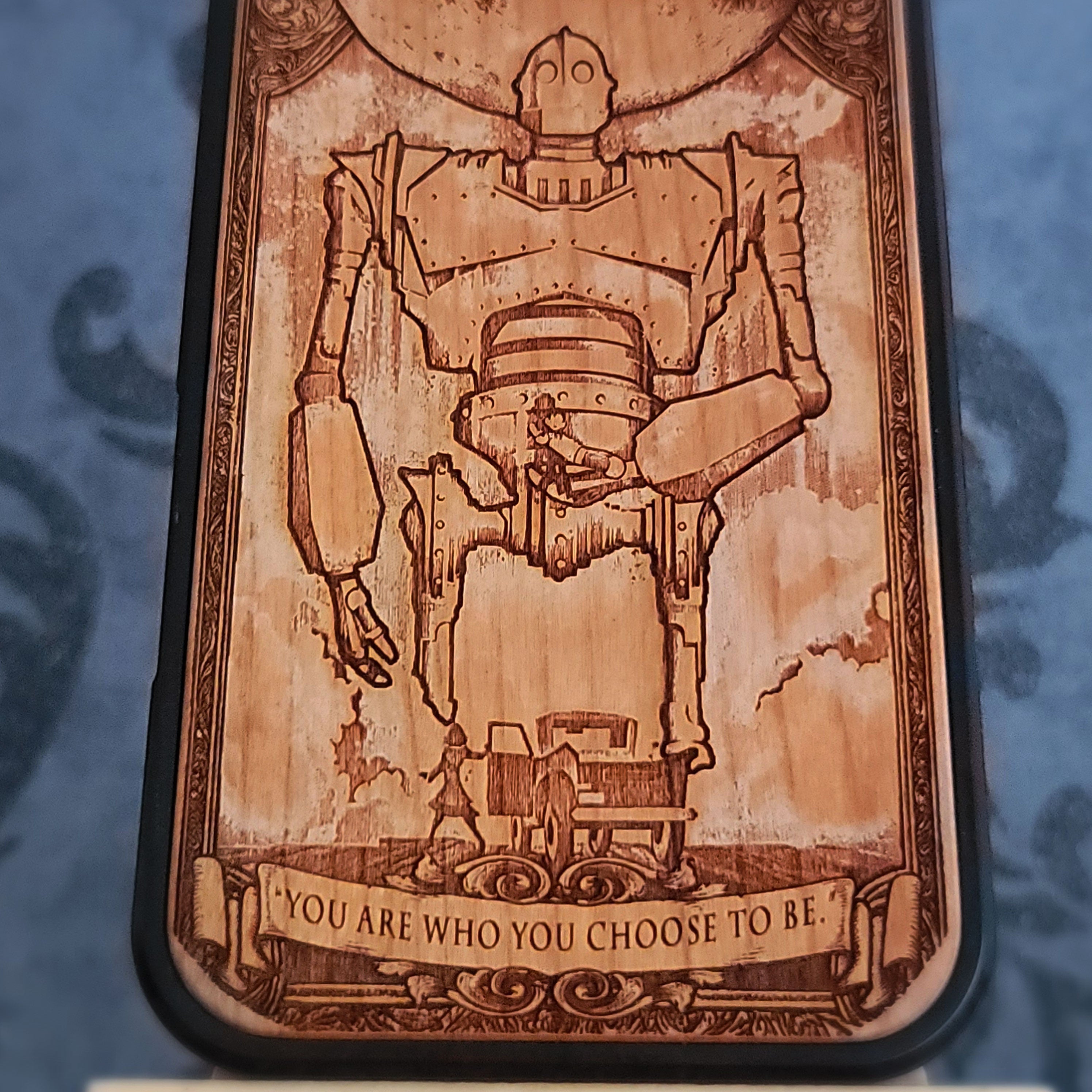 the iron giant wood phone case