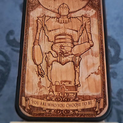 the iron giant wood phone case
