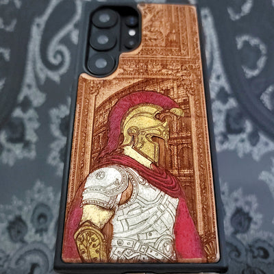 Centurion Soldier - Handyhülle aus Holz - Bemalt 